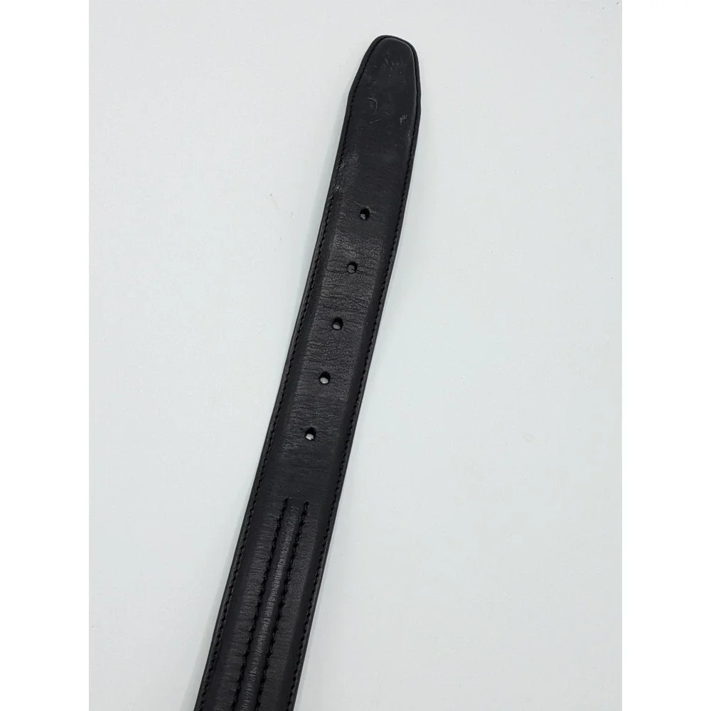 Florsheim Leather Belt Black Size 32 Men's Dress Belt Silver Buckle‎